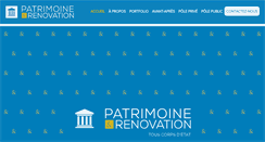 Desktop Screenshot of patrimoine-et-renovation.fr