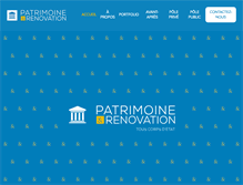 Tablet Screenshot of patrimoine-et-renovation.fr
